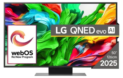 Obrázok produktu pre LG QNED evo AI 50QNED86A3C, 127 cm (50"), 3840 x 2160 px, QNED, Smart TV, Wi-Fi, Čierna
