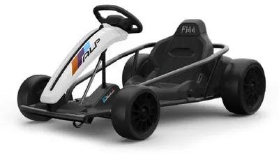 Produktbild von Kinder Elektroauto "e-Gokart" mit 24V und Driftfunktion + 2x 12V9AH Akku und 2 Motoren- weiss