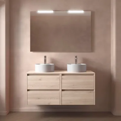 Immagine prodotto di Salgar mobili da bagno NOJA 1200 4 cassetti NATURALE + piano lavabo