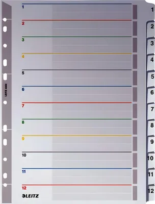 Produktbild von LEITZ Register A4 112 grau REGIST.A4 KTN 112 43320000 WIEDERBESC