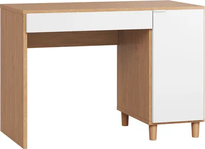 Produktbild von Schreibtisch Arbolita 05, Farbe: Eiche / Weiß - Abmessungen: 78 x 110 x 57 cm (H x B x T)