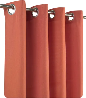 Produktbild von Vorhang terracotta 140x245 cm Ösen blickdicht Struktur Leinenoptik uni Gardine