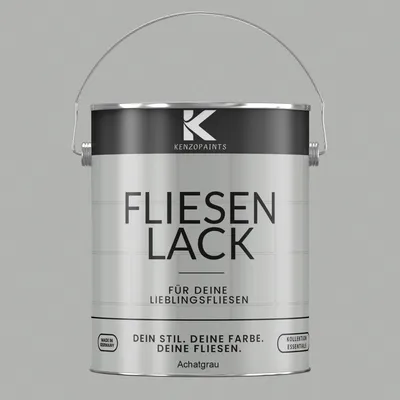 Produktbild von Kenzopaints 2,5Liter Fliesenlack Fliesenfarbe - Achatgrau (RAL 7038)