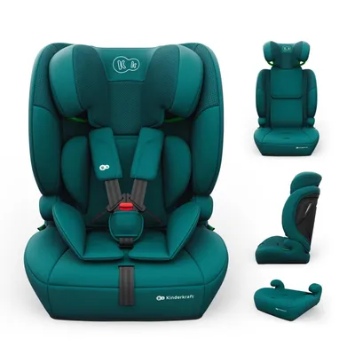 Obrázok produktu pre Detská autosedačka Kinderkraft COMFORT UP 2 PLUS, 76–150 cm, i-Size R129, 3 v 1, 5-bodový pás, nastaviteľná opierka hlavy, SPS+, zelená