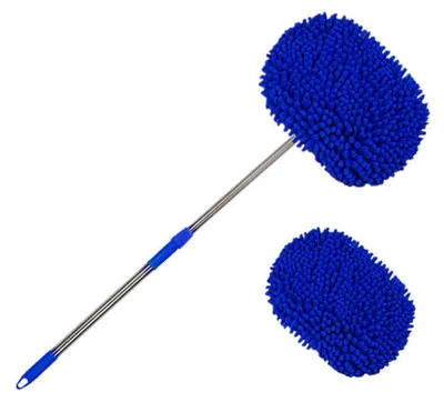 Zdjęcie produktu dla Szczotka do mycia samochodu z wymienną głowicą Chenille - Regulowany uchwyt 60-118 cm