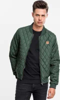 Obrázek produktu pro Pánská prošívaná bunda Urban Classics Diamond Quilt Nylon Jacket olive - S
