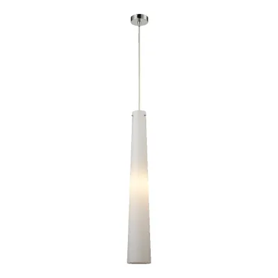 Obrázek produktu pro Závěsné svítidlo NIOS 40W, stříbrná/opálová bílá, Ø: 10 H: 120 cm, patice E14, stmívatelné