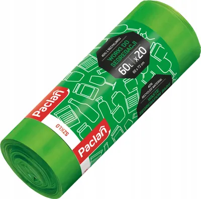 Produktbild von Paclan-Säcke für die Mülltrennung (grünes Glas), 60 l, 20 Stück