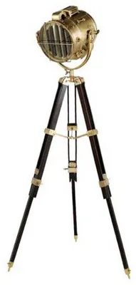 Image de Élégante lampe sur trépied Tripod floor lamp Hauteur : 190 cm réglable en hauteur - Lampadaire en laiton de haute qualité - Qualité de luxe