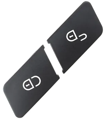 Produktbild von Mercedes B W246 11-18 Türverriegelungsschalterabdeckungen/-knöpfe vorne links, 2-teiliger Satz