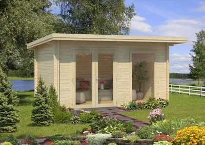 Produktbild von Gartenhaus Palmako Heidi 11,7 m² 478 x 400 cm natur