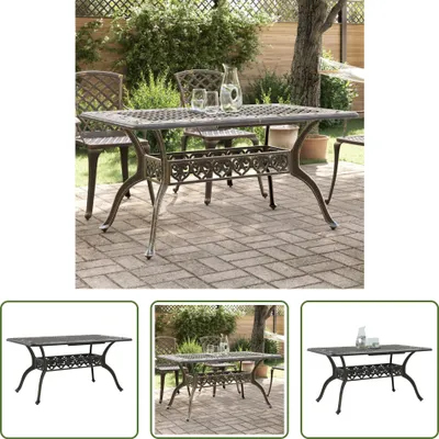 Immagine prodotto di The Living Store tavolo da giardino bronzo 150x90x72 cm in fusione di alluminio