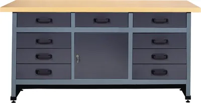 Image de Établi L1700xP600xH840mm 9 tiroirs. - 19870