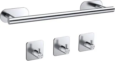 Immagine prodotto di Set di 5 accessori da bagno in acciaio inossidabile, nero