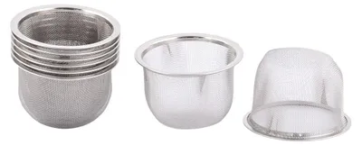 Teefilter aus Edelstahl, rund, 70 mm, 8 Stück