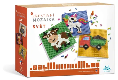 Obrázok produktu pre Tvorivá mozaika Svet plastu, 1450 dielov v krabici 31,5 × 22,5 × 7 cm