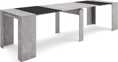 Produktbild von Ausziehbarertisch, 302x90x77cm, Für 14 Gäste, Esszimmertische, Zementgrau
