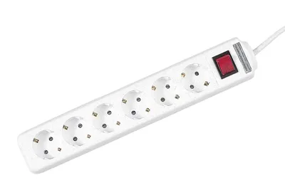 Obrázok produktu pre REV 00125101, 1,4 m, Vnútorný, 1,5 mm², Biela, 6 AC zásuvky/AC zásuviek, 230 V