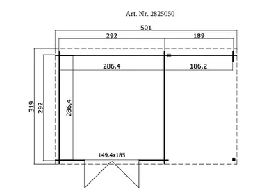 Produktbild von Lasita Maja Gartenhaus Tampa aus Holz Gartenhaus mit 28 mm Wandstärke Gartenhütte Geräteschuppen 14.05 m² Flachdach