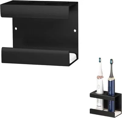 Obrázek produktu pro Elektrický držák na zubní kartáček, nerezová ocel, montáž na zeď, koupelna