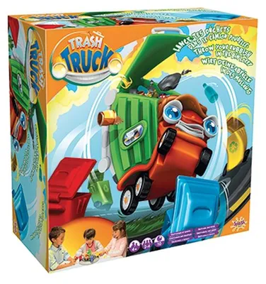 Produktbild von Trash Truck Müllauto-Spielzeug mit Musik, drehbar, abnehmbar & Müllschleuderfunktion