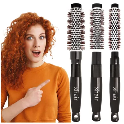 Produktbild von XHAIR Runde dünne Stylingbürste Keramik Set