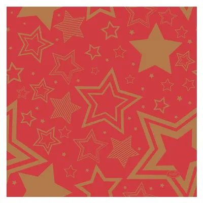 Produktbild von Duni Servetten Urlaubsstern Rot 33x33cm