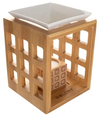 Immagine prodotto di Caminetto per oli essenziali Bilovit Bamboo con base in Vetroceramica