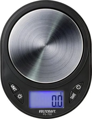 Produktbild von VOLTCRAFT PS-750 Präzisionswaage Wägebereich (max.) 750 g Ablesbarkeit 0.1 g batteriebetrieben Schwarz