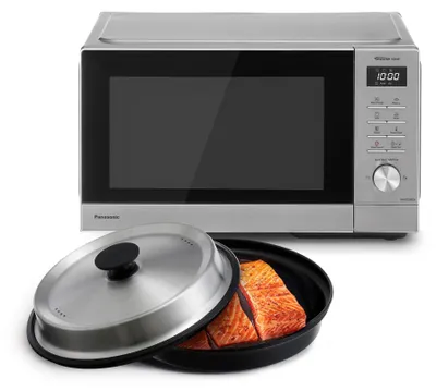 Produktbild von Panasonic NN-GD39QSEPG Grill-Mikrowelle mit Steam+ Topf, 29 l, 1000 W, automatis