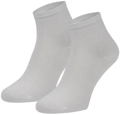 Obrázok produktu pre Bambusové ponožky po členky – biele – 40-46