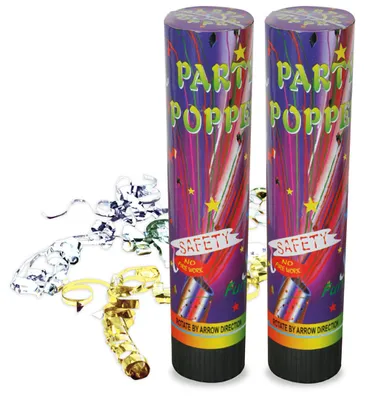 Produktbild von 2 Stück Silvester Party Poppers 21 cm Hoch Karneval Fasching Party Halloween Cosplay