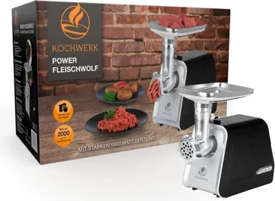 Zdjęcie produktu dla Maszynka do mielenia mięsa Kochwerk 4w1 - srebrno-czarna