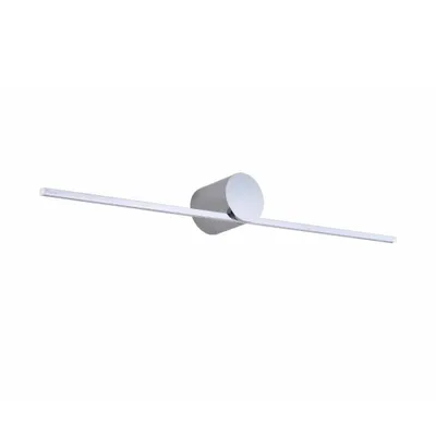 Image de Applique murale LED CAMARA chromée 6 W, blanc neutre, 800 lm, métal, dimensions : 7,3 x 40,4 x 5,5 cm, IP20, Zuma Line