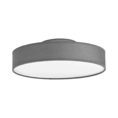 Produktbild von Lindby LED-Deckenlampe Saira, Ø 30 cm, grau, Textil