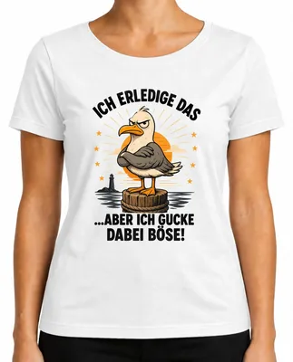 Imagen del producto de "Yo me encargo, pero mientras tanto, esta camiseta dice: 'Mala cara, sarcasmo'. Para mujer, color blanco, talla M."
