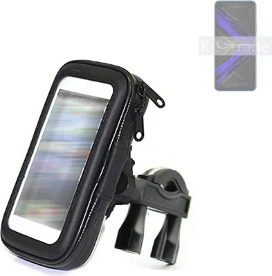 Produktbild von K-S-Trade Fahrrad-Halterung kompatibel mit Huawei Honor Play 4 Pro Handy-Halterung Halter Lenkstange Fahrradhalterung Motorrad Bike Mount