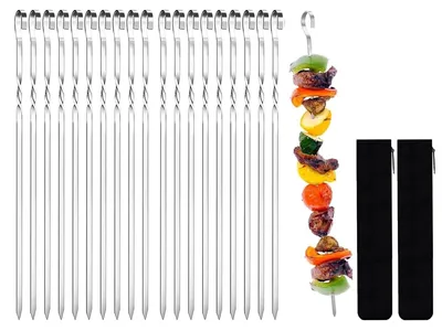 Zdjęcie produktu dla 20 sztuk stalowych szpikulców do grilla na BBQ