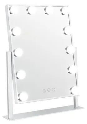 Zdjęcie produktu dla Lustro kosmetyczne UNIQ New York Mega LED z 12 żarówkami – białe