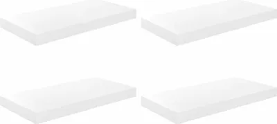 Produktbild von vidaXL Schweberegale 4 Stk. Hochglanz-Weiß 50x23x3,8 cm MDF