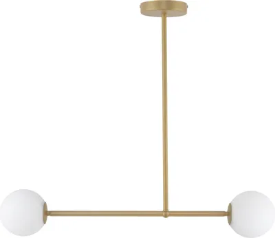 Immagine prodotto di Lampada da soffitto moderna e minimalista in oro con due sfere di vetro Gama 2xG9 12W Sigma Lighting