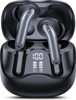 Produktbild von Bluetooth Kopfhörer mit Hybride Aktive Geräuschunterdrückung, In Ear Kopfhörer Kabellos Bluetooth 5.4, 6Mic, 49Std. Wiedergabe, kraftvoller Bass, 8 EQ-Modi, APP-Steuerung, kabelloses Laden, Multipoint
