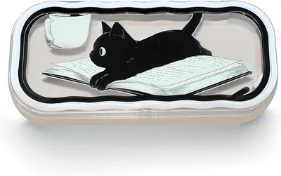Produktbild von Brillenetui Hardcase, transparent, Katzen Schleife Herz Design, mit Brillenputztuch, für Brillen