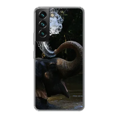 Produktbild von MuchoWow® Handyhülle Schutzhülle Hülle für Samsung Galaxy S22 Elefant - Wasser - Rüssel - Tiere - Natur Silikon Softcase Handy Hülle - Mobiltelefonhülle