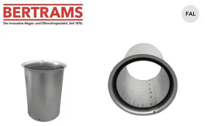 Zdjęcie produktu dla BERTRAMS 032616, Rura kominowa prosta, Srebrny, Stal, 15 cm, 0,6 mm