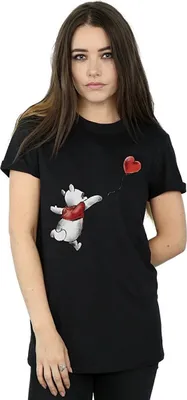 Image de Winnie l'ourson - T-shirt pour femme BI1610 (XL) (Noir)