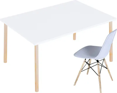 Obrázek produktu pro Dětský stůl bílý 84x58 + židle šedá