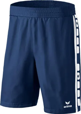Immagine prodotto di Erima CLASSIC 5-CUBES, maglietta a maniche corte per bambini, nuova, colore blu navy/bianco, taglia 140