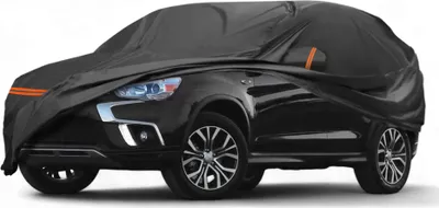 Produktbild von Autoabdeckung fš¹r Mitsubishi ASX 2010-2019 PEVA Spunlace Baumwolle Outdoor Voll Autoabdeckung Alle Wetter Wasserdicht Schutz mit Passagiertš¹r Rei?verschluss Schwarz