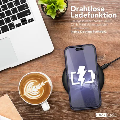 Produktbild von EAZY CASE Clear Hybrid Bumper Hülle für Apple iPhone 15 Pro, Handyhülle stoßfest mit Kameraschutz, Handycase dünn in Lila